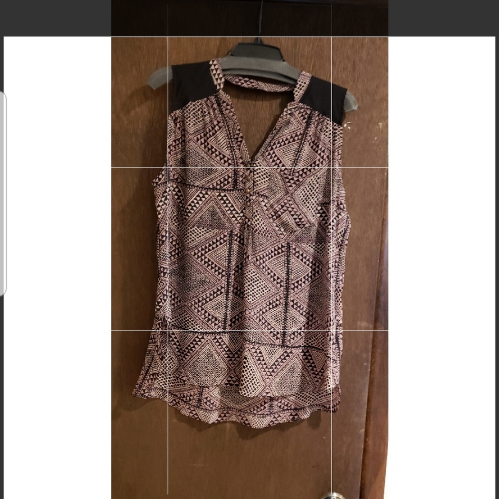 Heartloom printed silk tunic size M